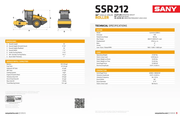 SANY SSR212 设备手册外胶层