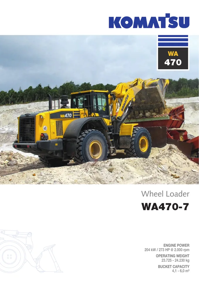 Komatsu WA470-7 machine manual cover: komatsu-wa470-7-e0ae64a67fff-product-brochure