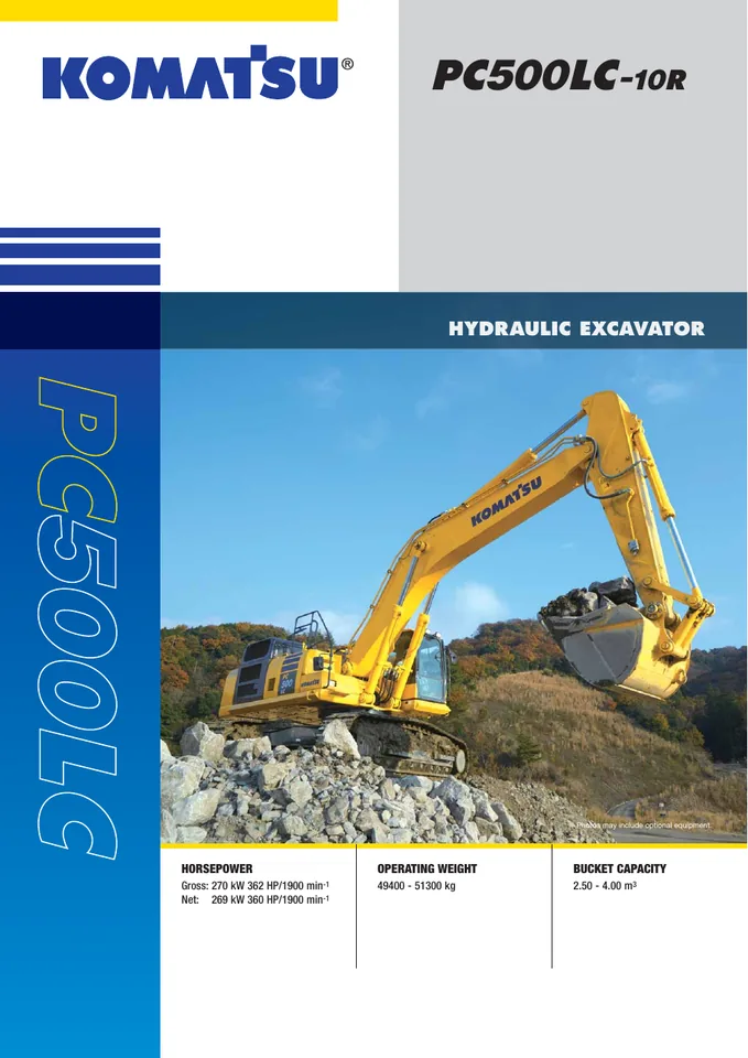 Komatsu PC500LC-10R machine manual cover: pc500lc-10r-b1e64ba870