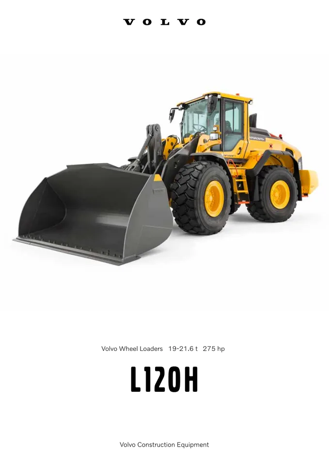 Volvo L120H machine manual cover: Volvo L120H Product brochure