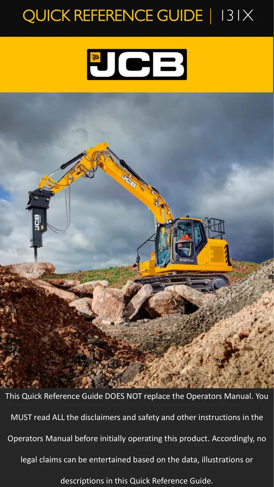 JCB 131X 设备手册外胶层