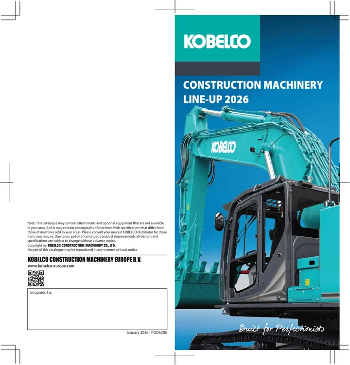Kobelco Construction Machinery Line-up 2026 设备手册外胶层