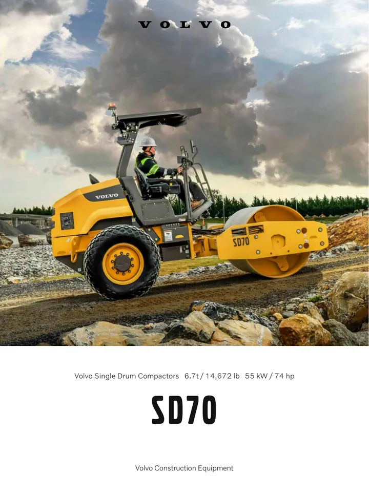 Volvo SD70 machine manual cover: Volvo SD70 Product brochure