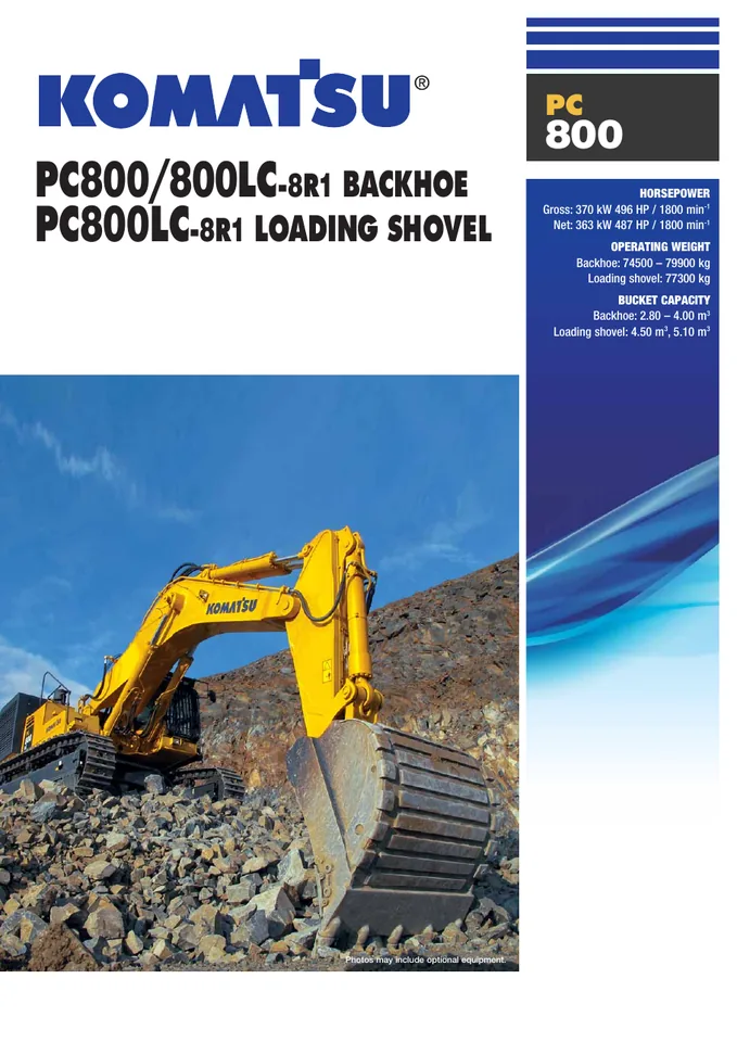 Komatsu PC800-8R1 machine manual cover