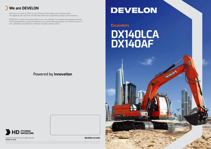 Doosan DX140LCA machine manual cover
