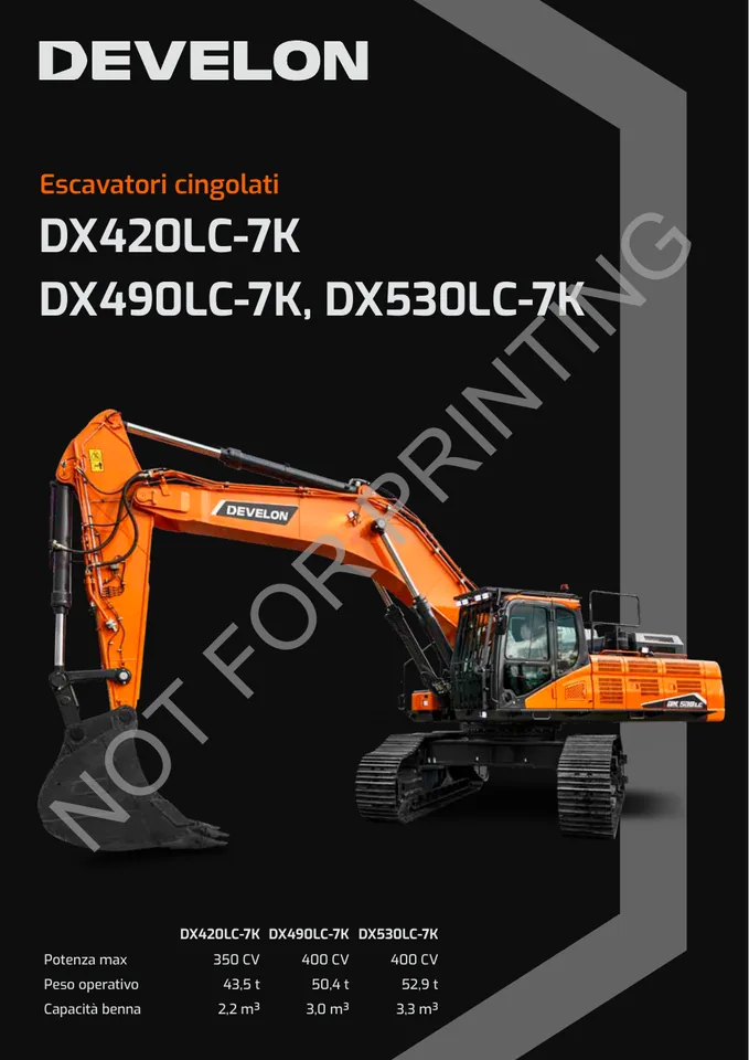 Doosan DX420LC-7K · DX490LC-7K · DX530LC-7K machine manual cover