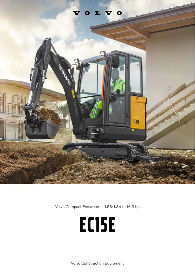 Volvo EC15E machine manual cover: Volvo EC15E Product brochure