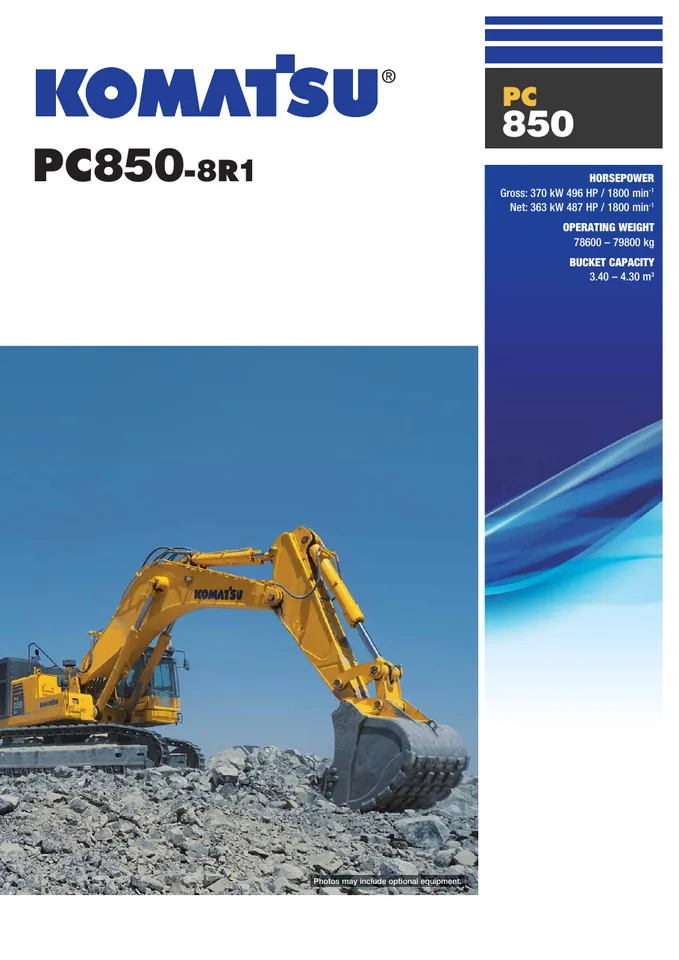 Komatsu PC850-8R1 machine manual cover