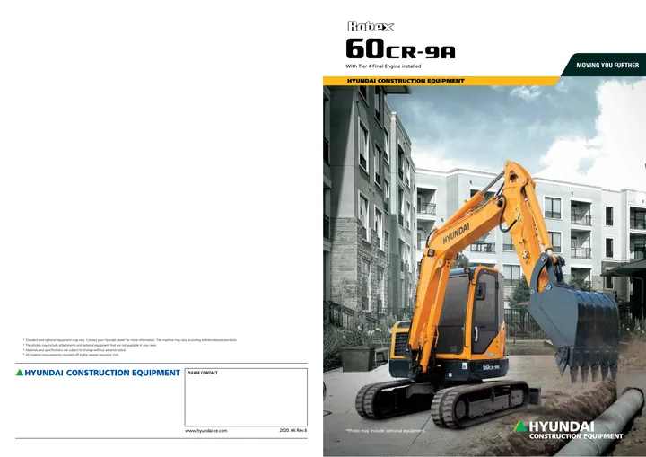 Hyundai R60CR-9A machine manual cover: Hyundai R60CR-9A Product brochure