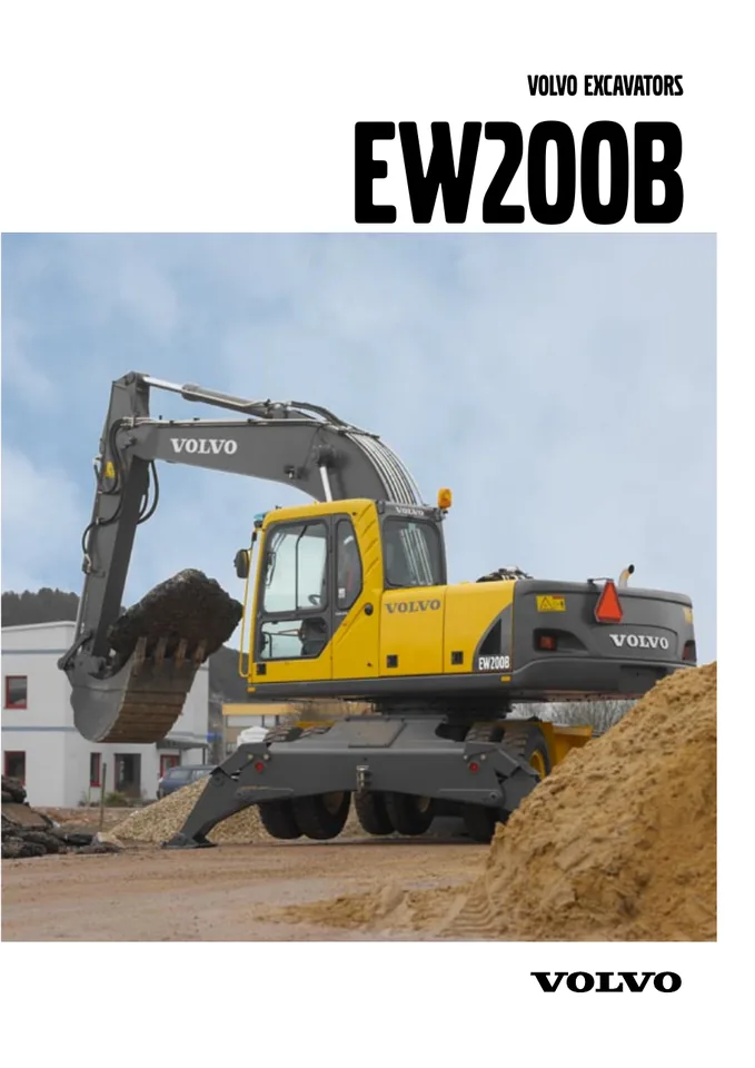 Volvo EW200B machine manual cover: Volvo EW200B Archived product document