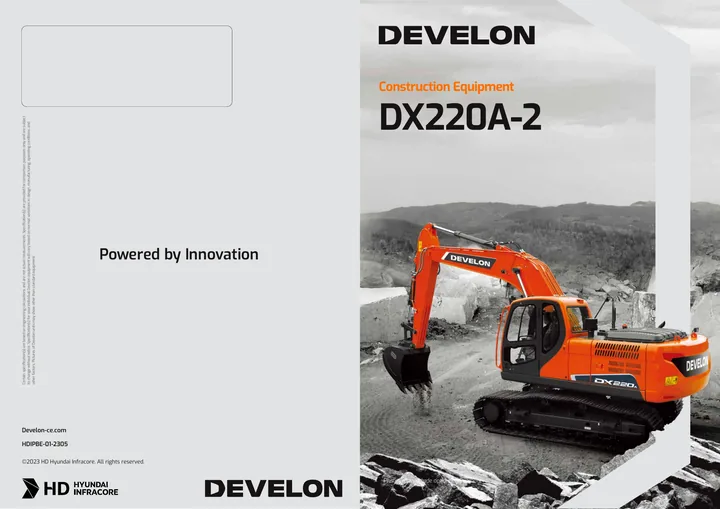 Doosan DX220A-2 machine manual cover