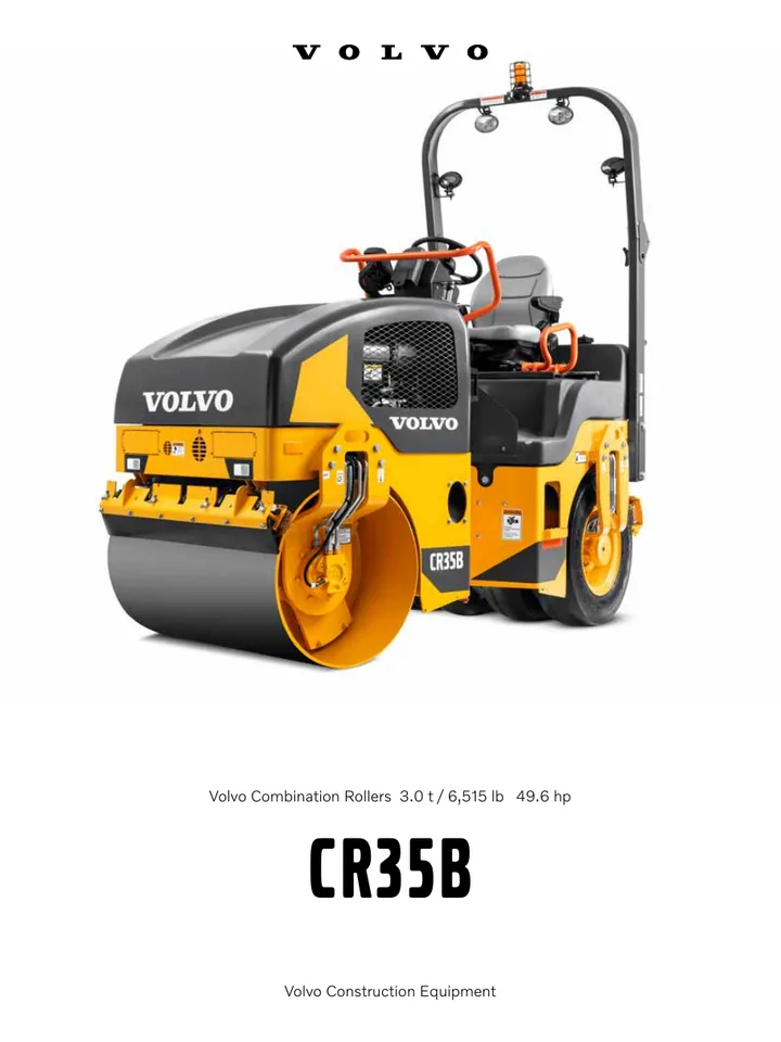 Volvo CR35B machine manual cover: Volvo CR35B Archived product document