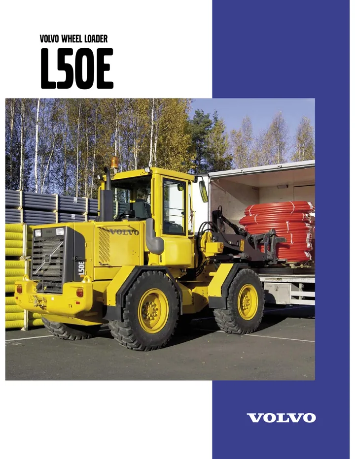 Volvo L50E machine manual cover: Volvo L50E Product brochure
