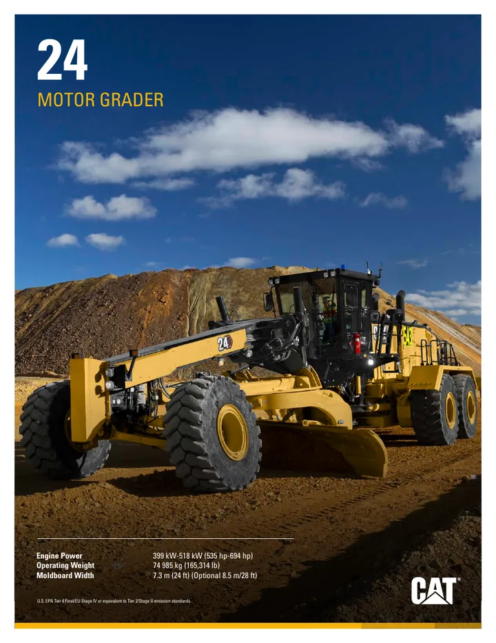 Caterpillar CAT®24 machine manual cover: Caterpillar CAT®24 Product brochure