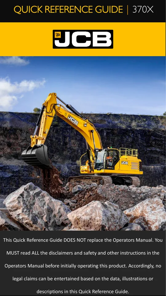 JCB 370X 设备手册外胶层