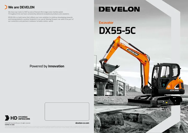 Doosan DX55-5C machine manual cover