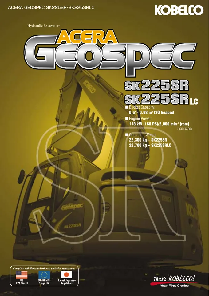 Kobelco SK225SR · SK225SRLC 设备手册外胶层