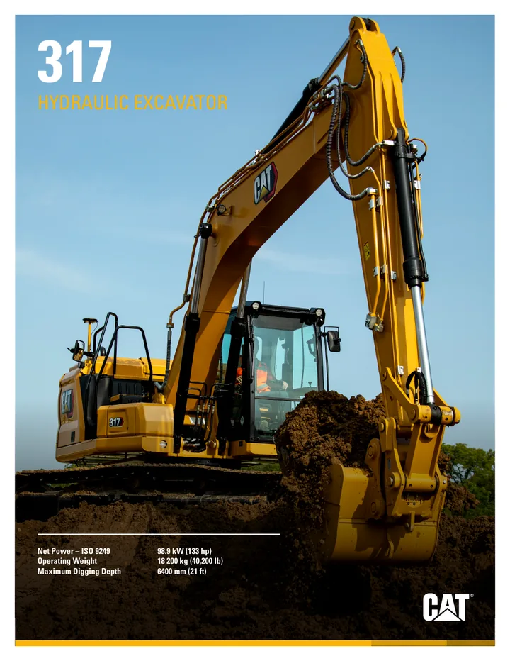 Caterpillar CAT®317 machine manual cover