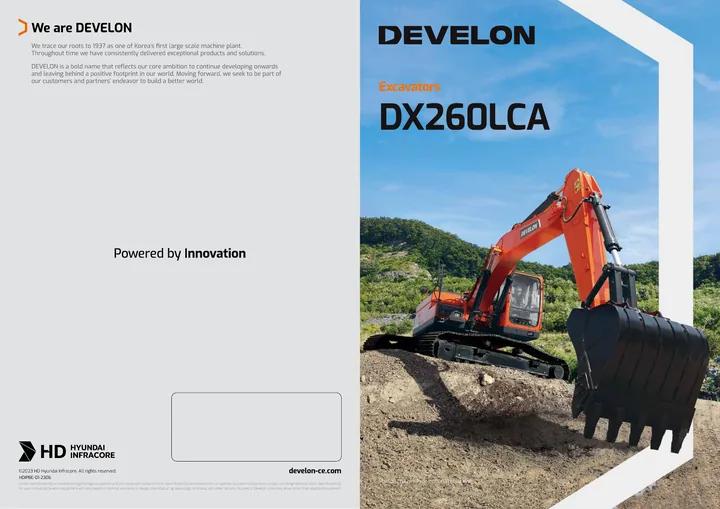 Doosan DX260LCA machine manual cover