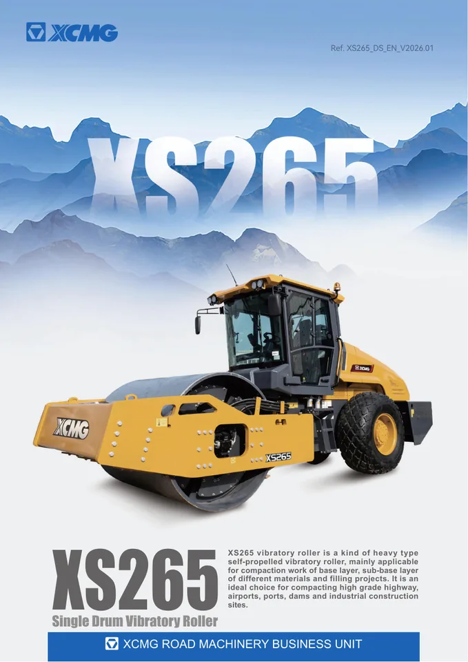 XCMG XS265 machine manual cover: xcmg-xs265-c94922f2f5-official-literature