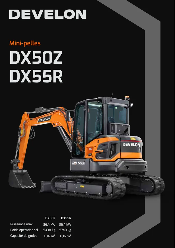 Doosan DX50Z-7 · DX55R-7 machine manual cover