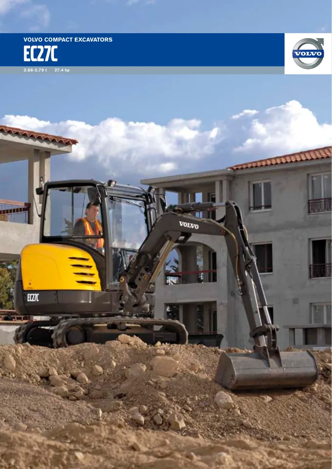 Volvo EC27C machine manual cover: Volvo EC27C Product brochure