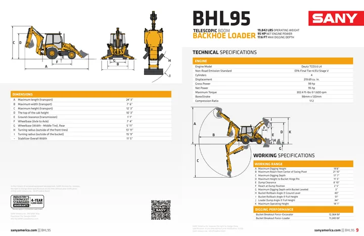 SANY BHL95 设备手册外胶层