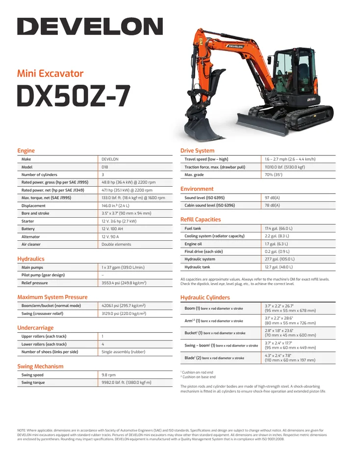Doosan DX50Z-7 machine manual cover