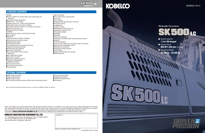 Kobelco SK500LC 设备手册外胶层