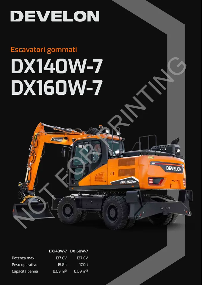 Doosan DX160W-7K machine manual cover