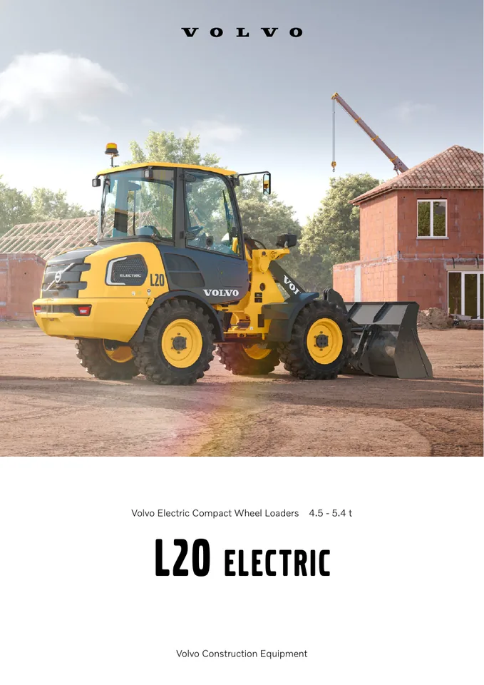 Volvo L20 Electric machine manual cover: Volvo L20 Electric Product brochure