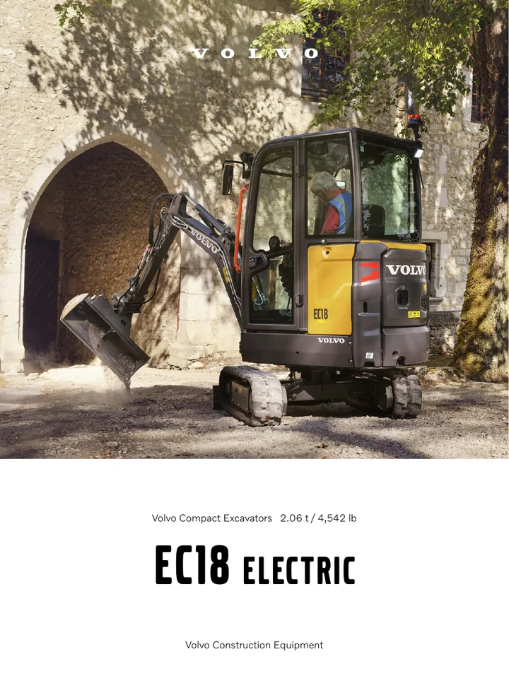 Volvo Ce EC18 Electric machine manual cover