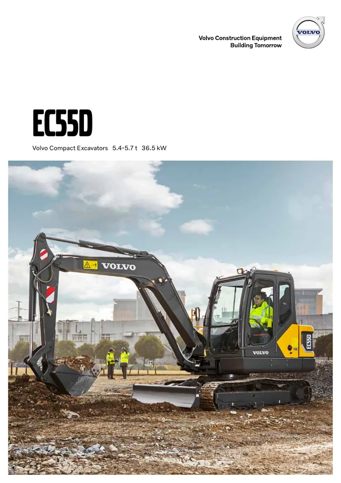 Volvo EC55D machine manual cover: Volvo EC55D Product brochure