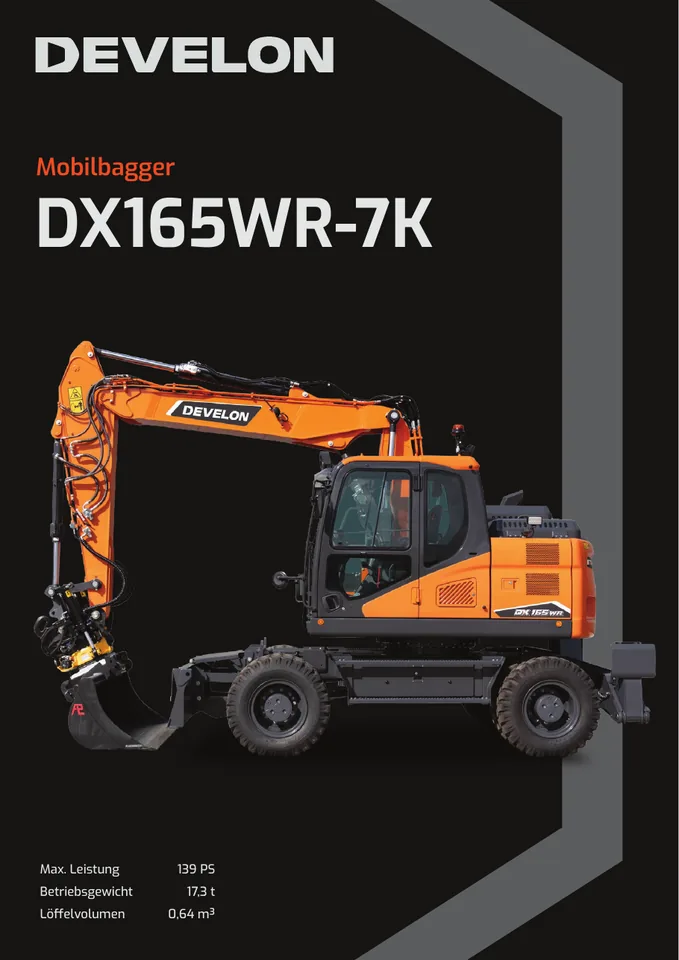 Doosan DX165WR-7K machine manual cover
