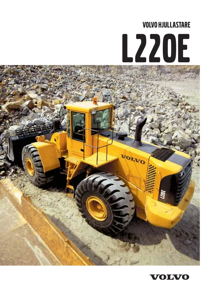 Volvo L220E machine manual cover: Volvo L220E Archived product document