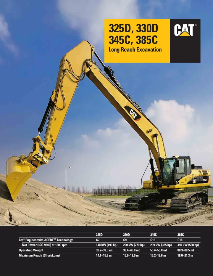 Caterpillar CAT®345C machine manual cover