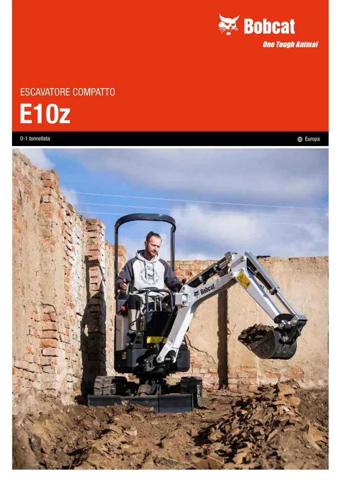 Bobcat E10Z machine manual cover