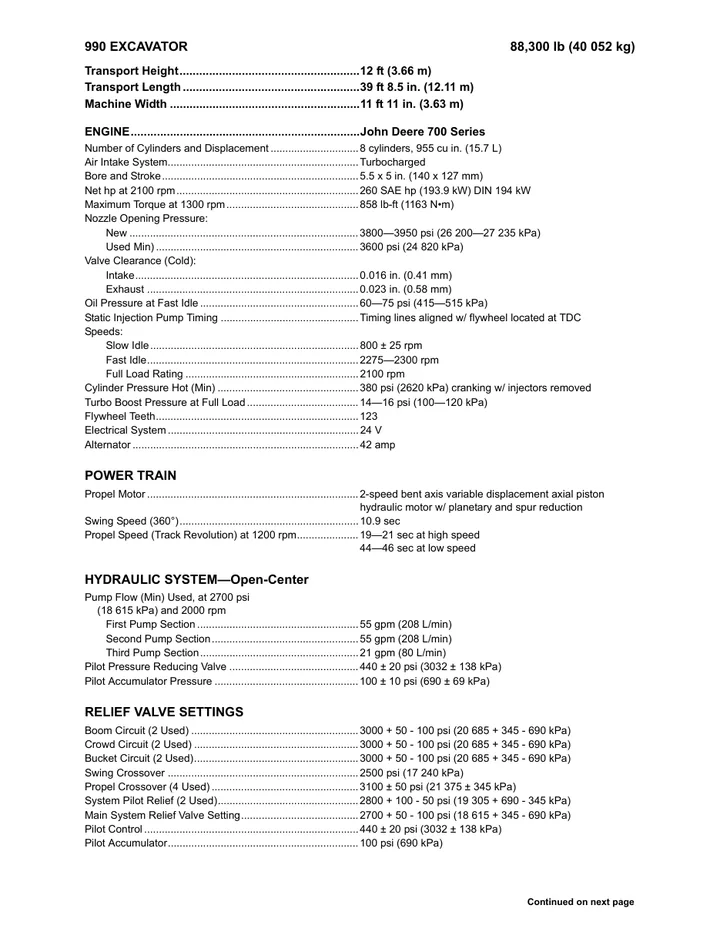 John Deere 990 machine manual cover: john-deere-990-bf0c577bfd-official-brochure