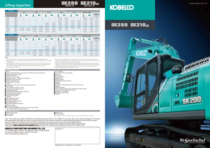 Kobelco SK200-10 · SK210LC-10 machine manual cover