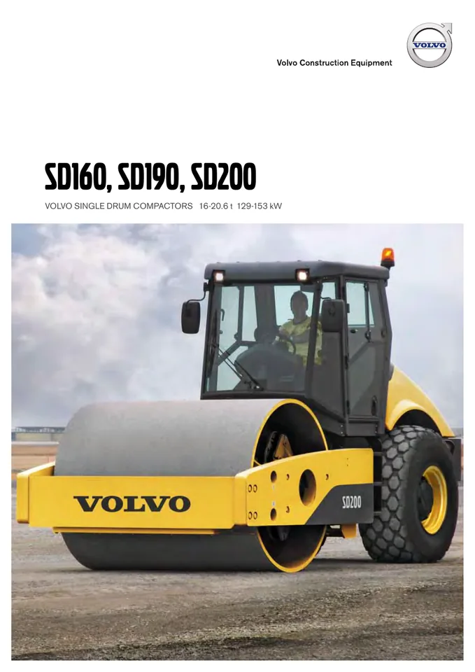 Volvo SD190 machine manual cover: Volvo SD190 Product brochure