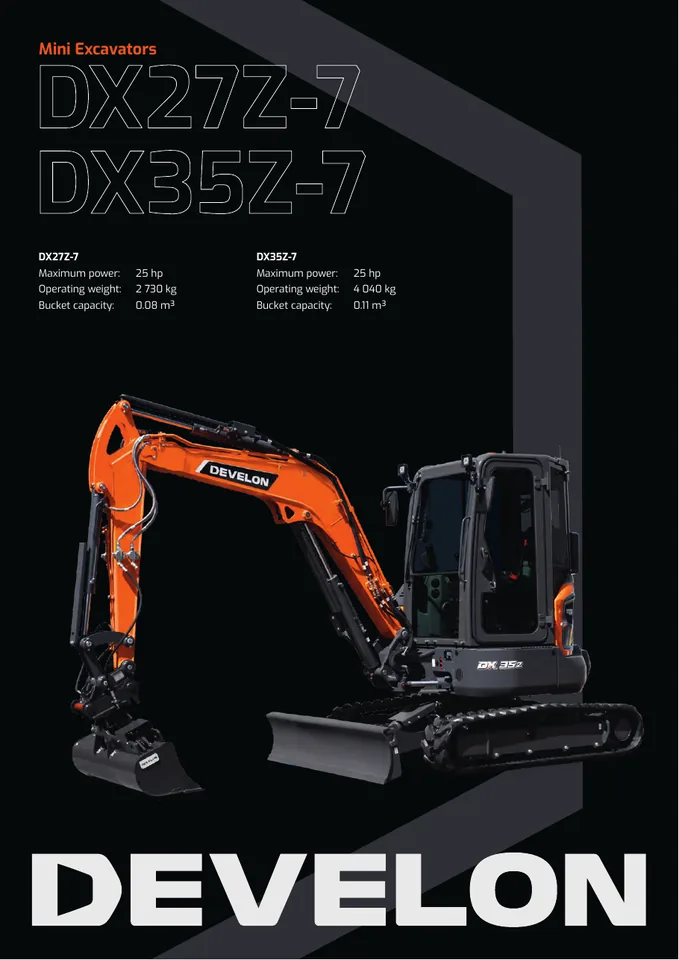 Doosan DX27Z-7 · DX35Z-7K machine manual cover