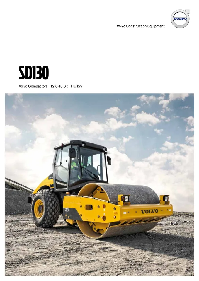 Volvo SD130 machine manual cover: Volvo SD130 Product brochure