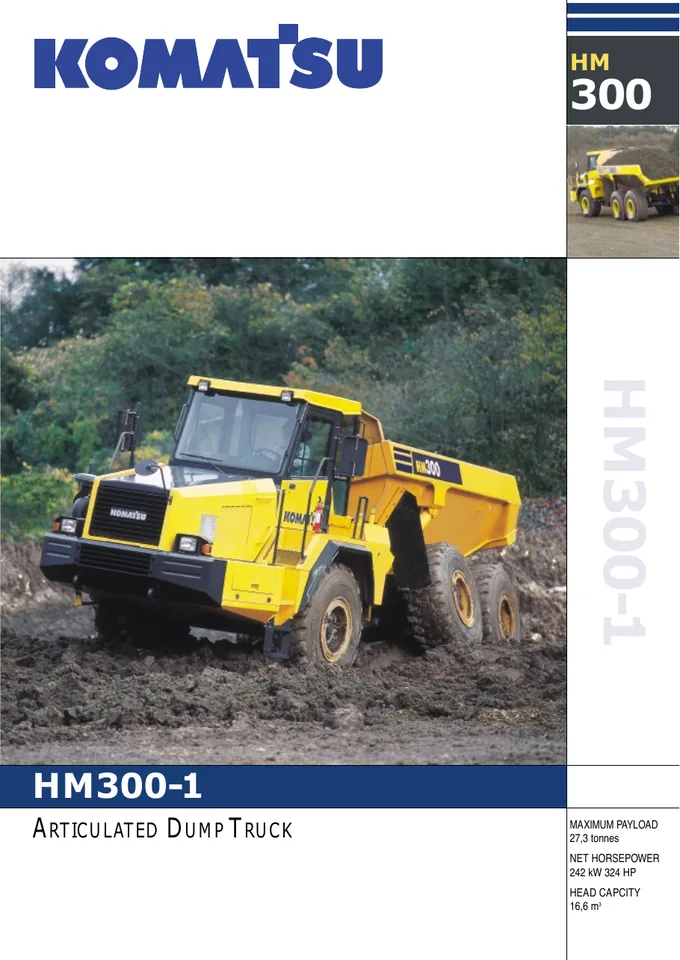 Komatsu HM300-1 machine manual cover: komatsu-hm300-1-d2c83a3523eb-product-brochure