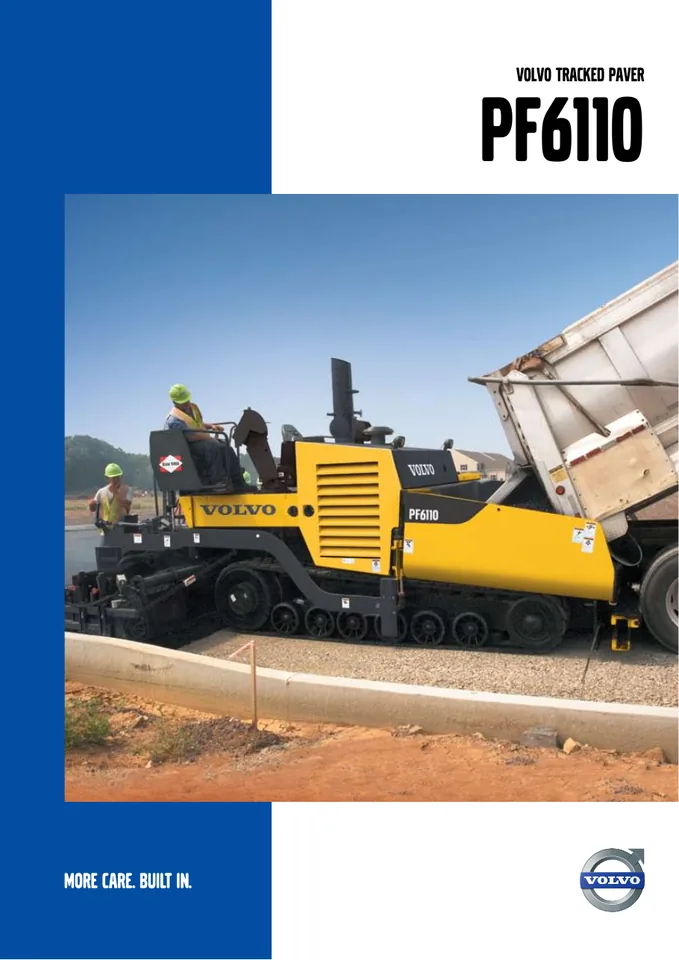 Volvo PF6110 machine manual cover: Volvo PF6110 Product brochure