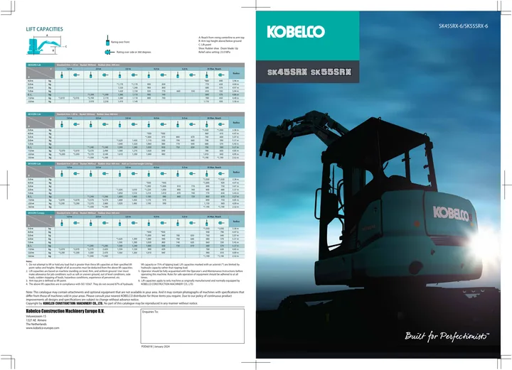 Kobelco SK55SRX-6 machine manual cover: Kobelco SK55SRX-6 Product brochure