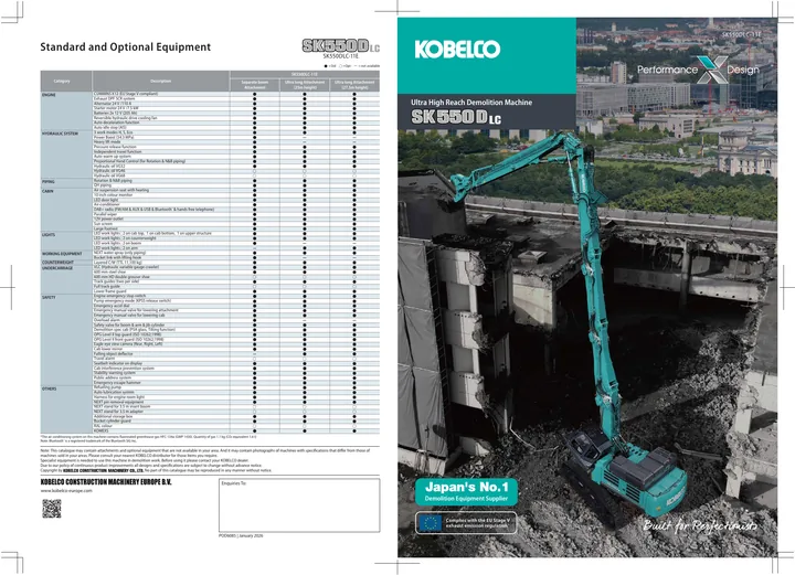 Kobelco SK550DLC-11E 设备手册外胶层