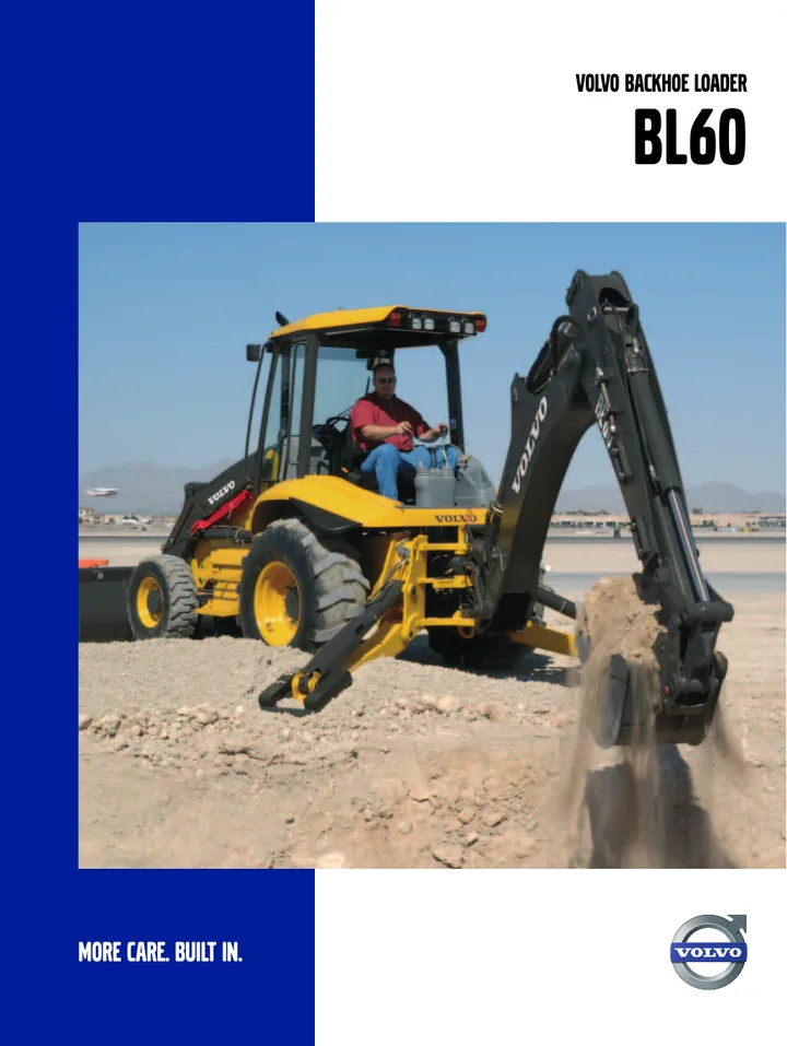 Volvo BL60 machine manual cover: Volvo BL60 Archived product document