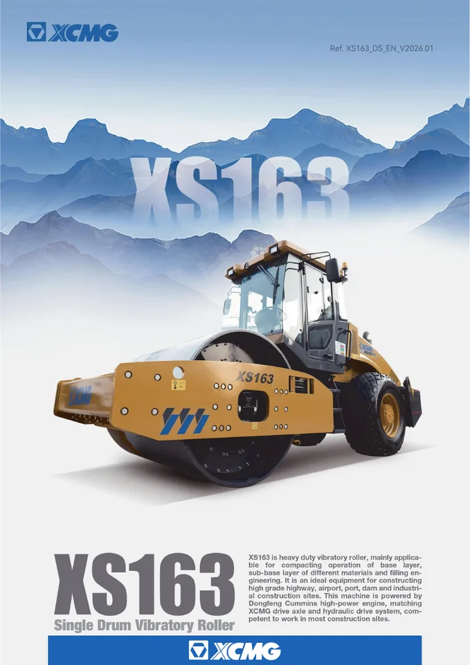 XCMG XS163 machine manual cover: xcmg-xs163-ac7b11efa5-official-literature