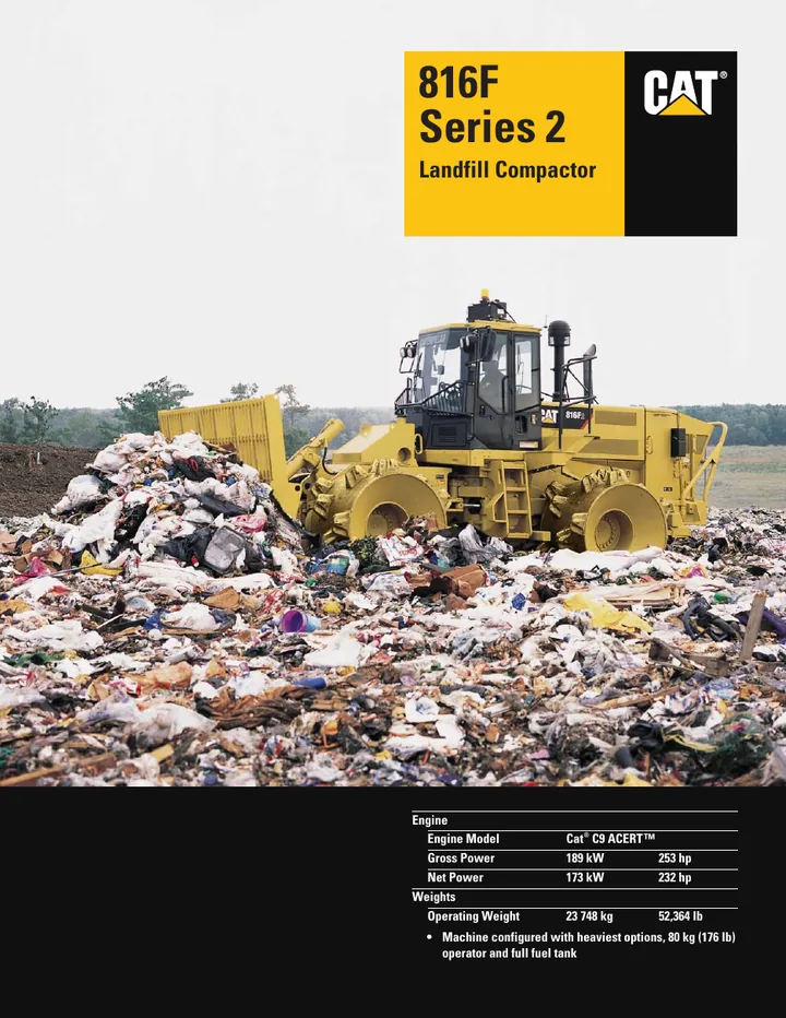 Caterpillar CAT®816F machine manual cover