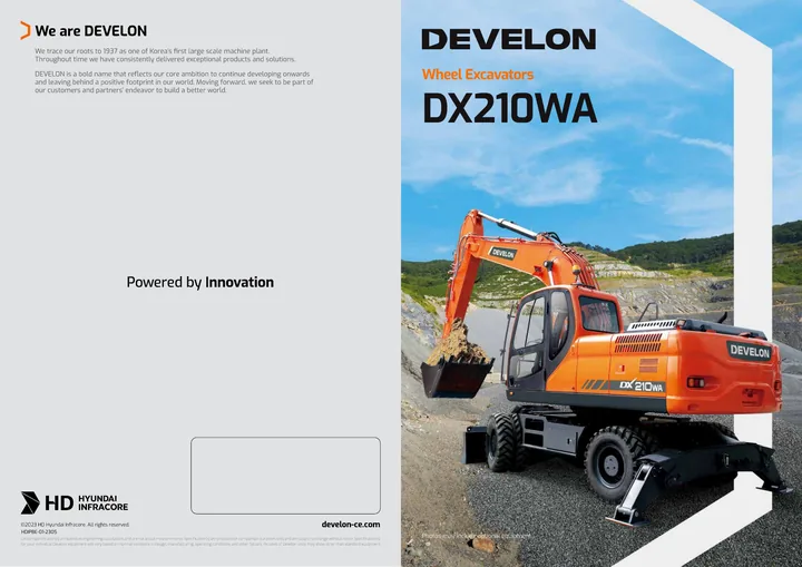Doosan DX210WA machine manual cover